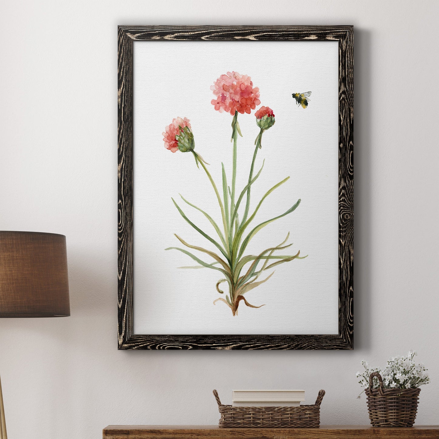 Wildflower Botanical III - Barnwood Framed Canvas Print