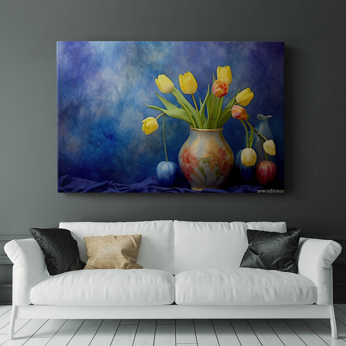 Floral Watercolor IX - Canvas Art Print