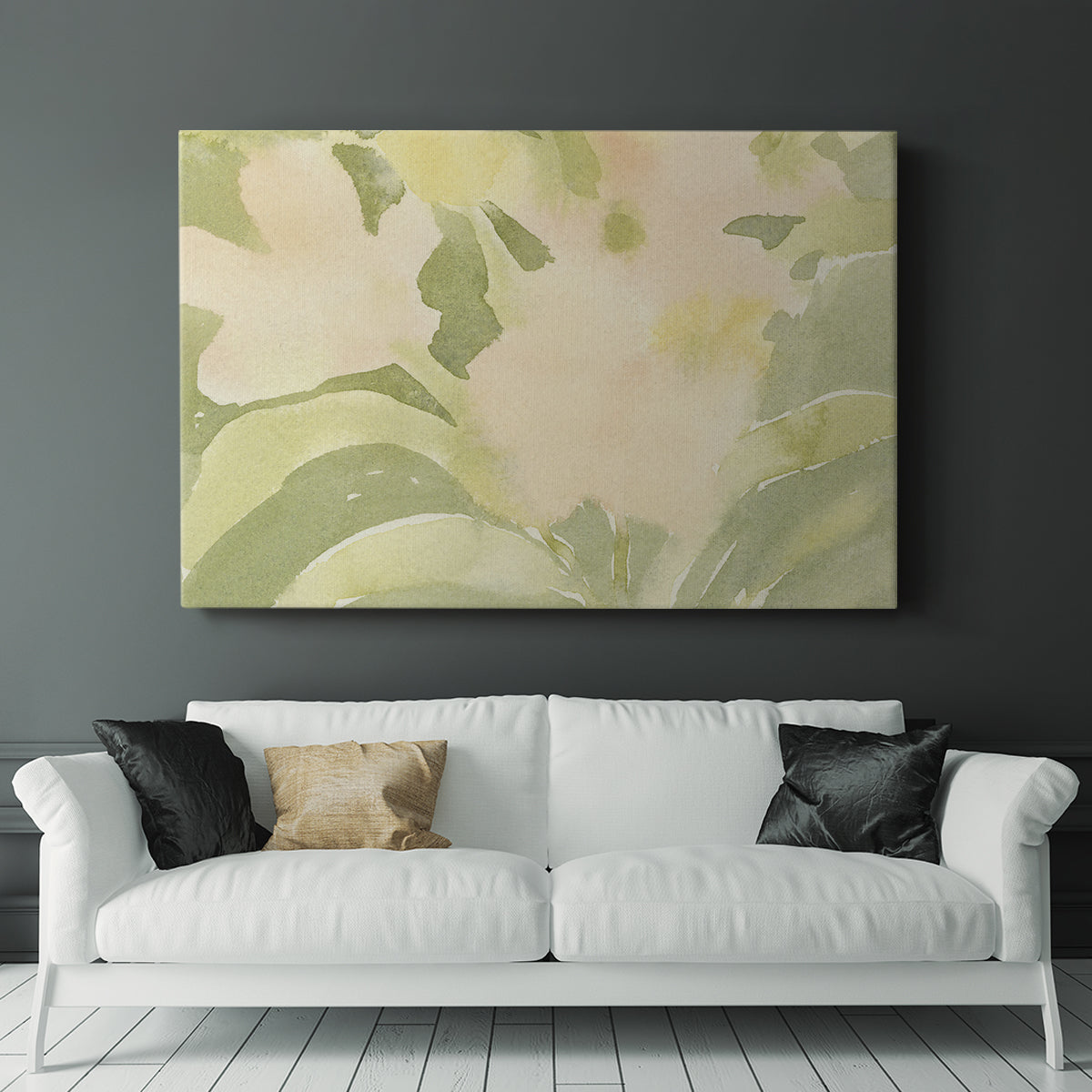Verdant Floral Abstract II - Canvas Art Print