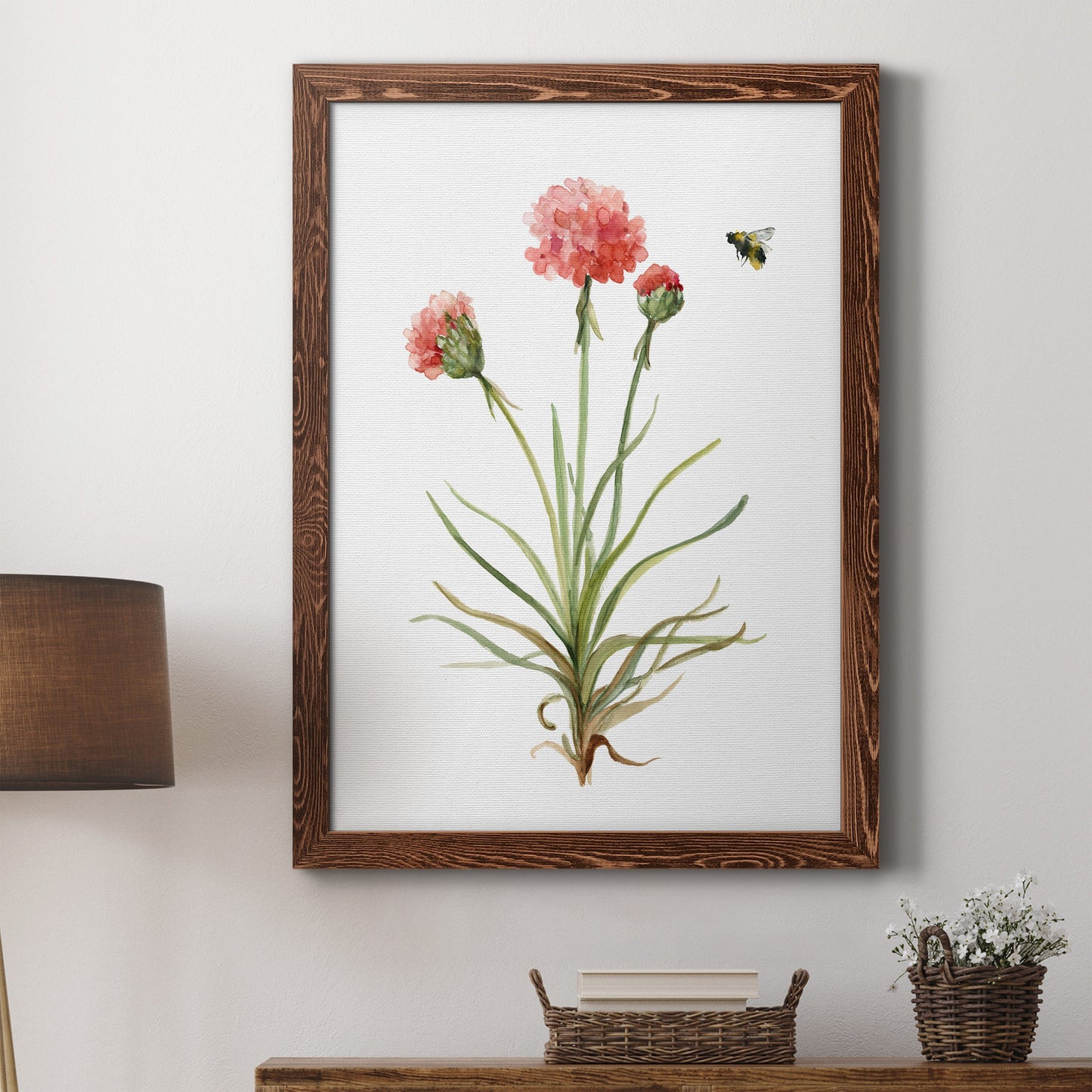 Wildflower Botanical III - Barnwood Framed Canvas Print