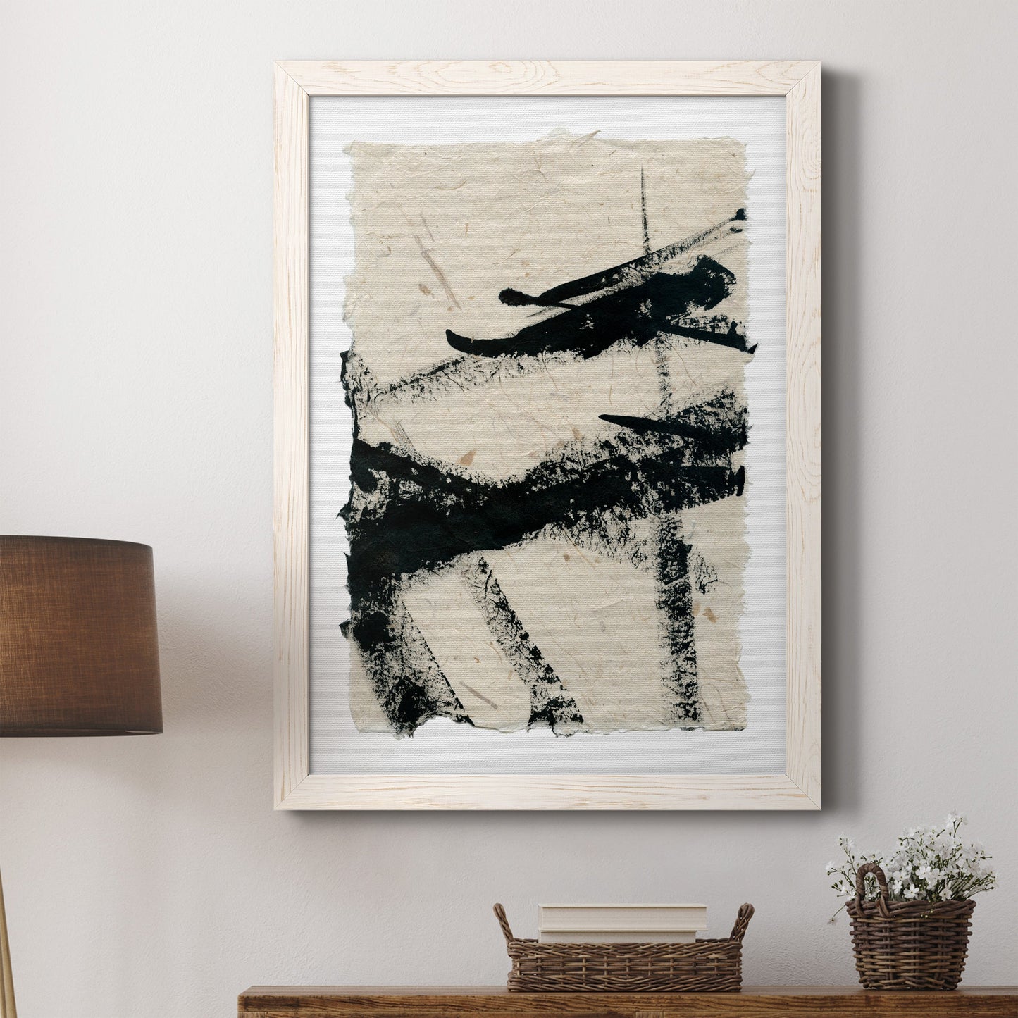 Lines Crossed II - Premium Canvas Framed in Barnwood - Ready to Hang