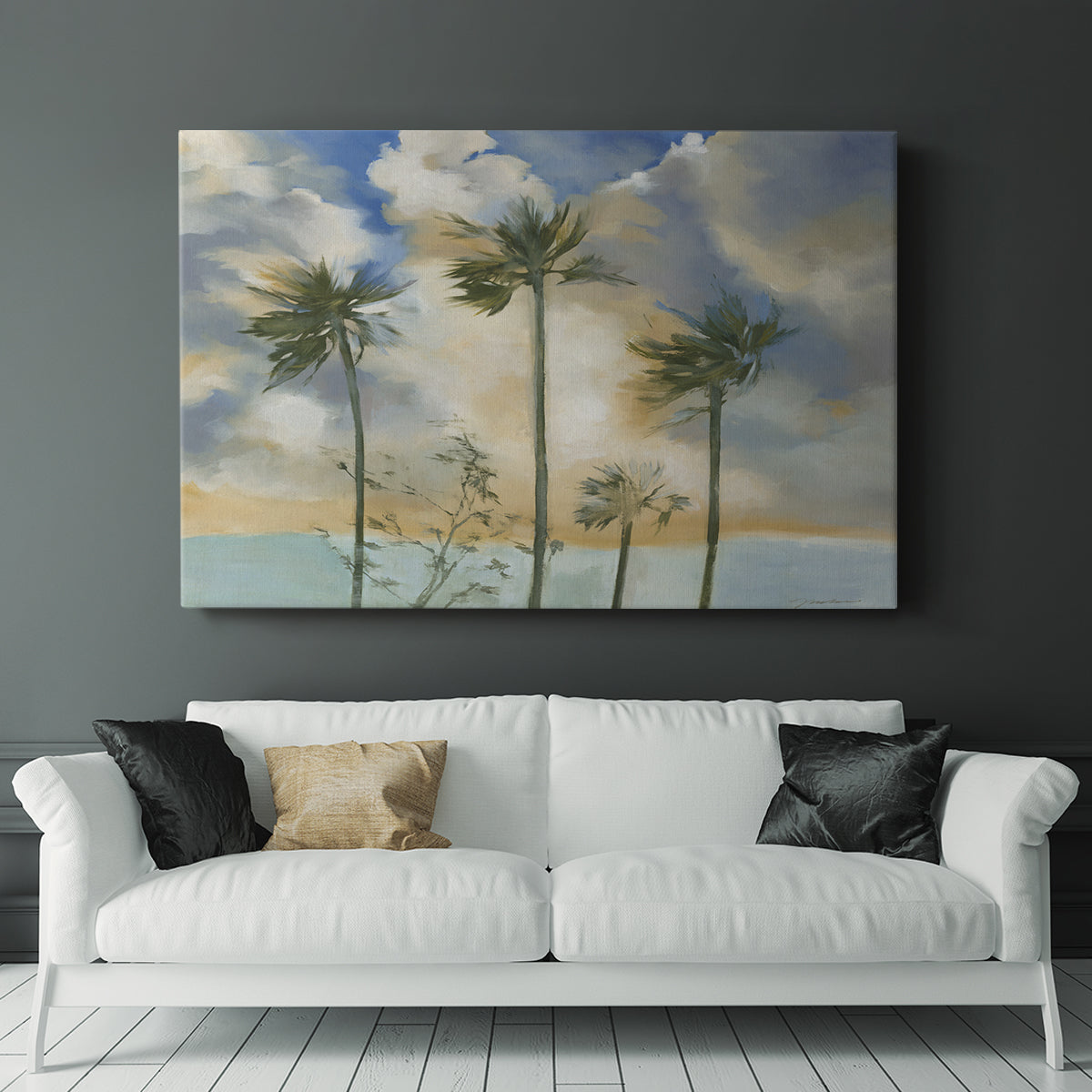 Palms in the Wind - Canvas Art Print