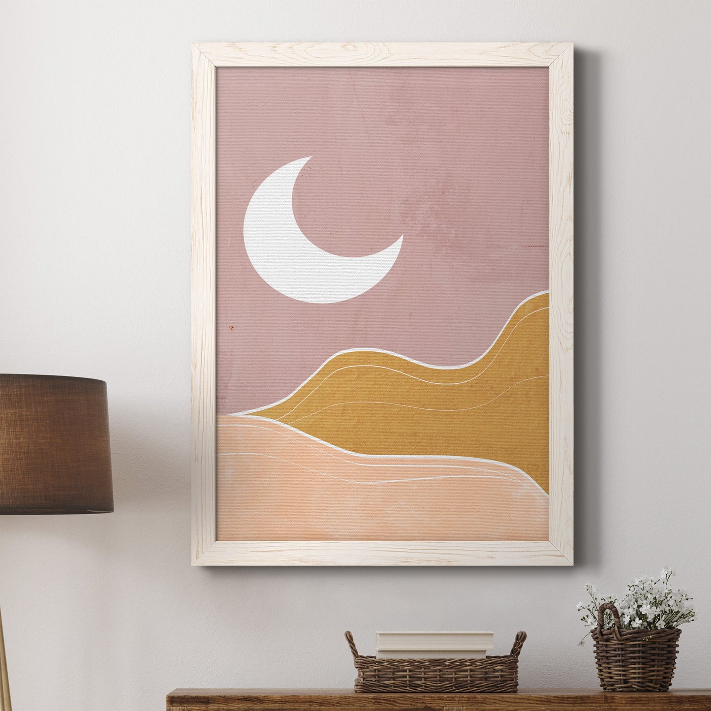 Sedona Moon - Barnwood Framed Canvas Print