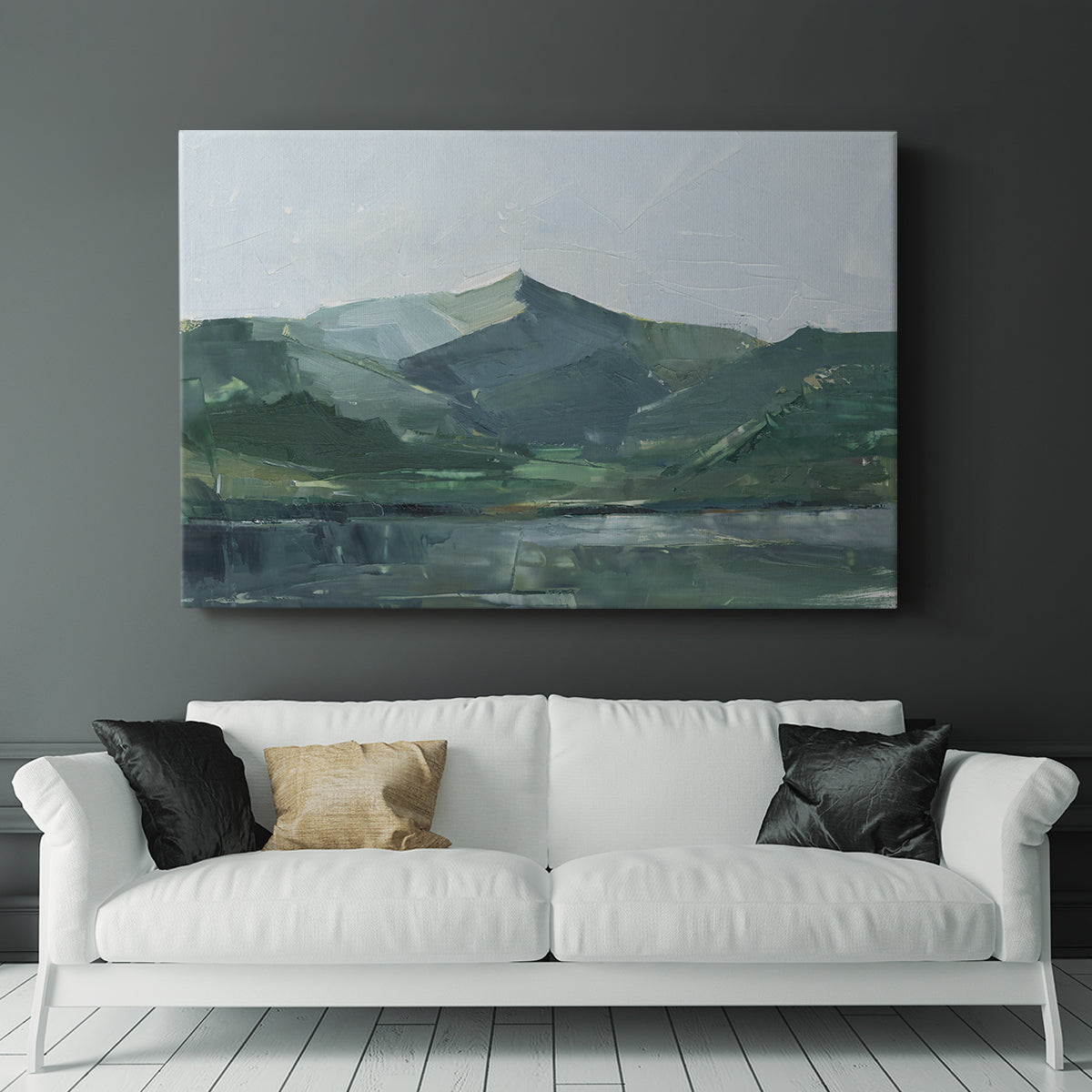Green Grey Mountains I - Canvas Art Print