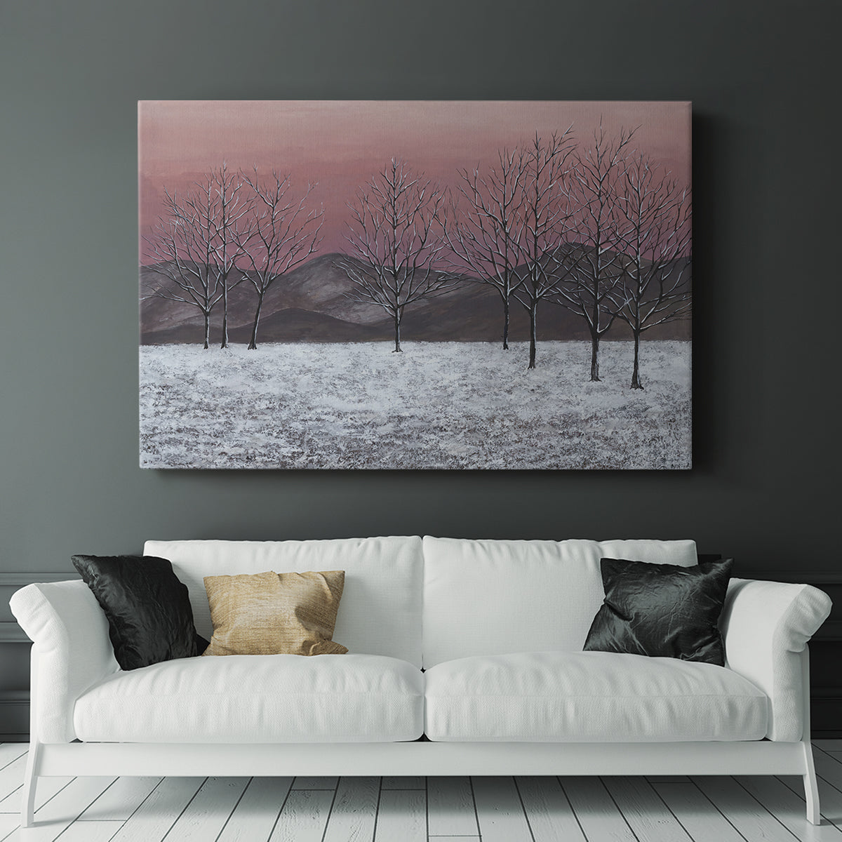 Sunset Snowfall II - Canvas Art Print