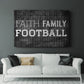 Faith Family Football - Canvas Art Print