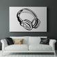 Headphones Sketch - Canvas Art Print