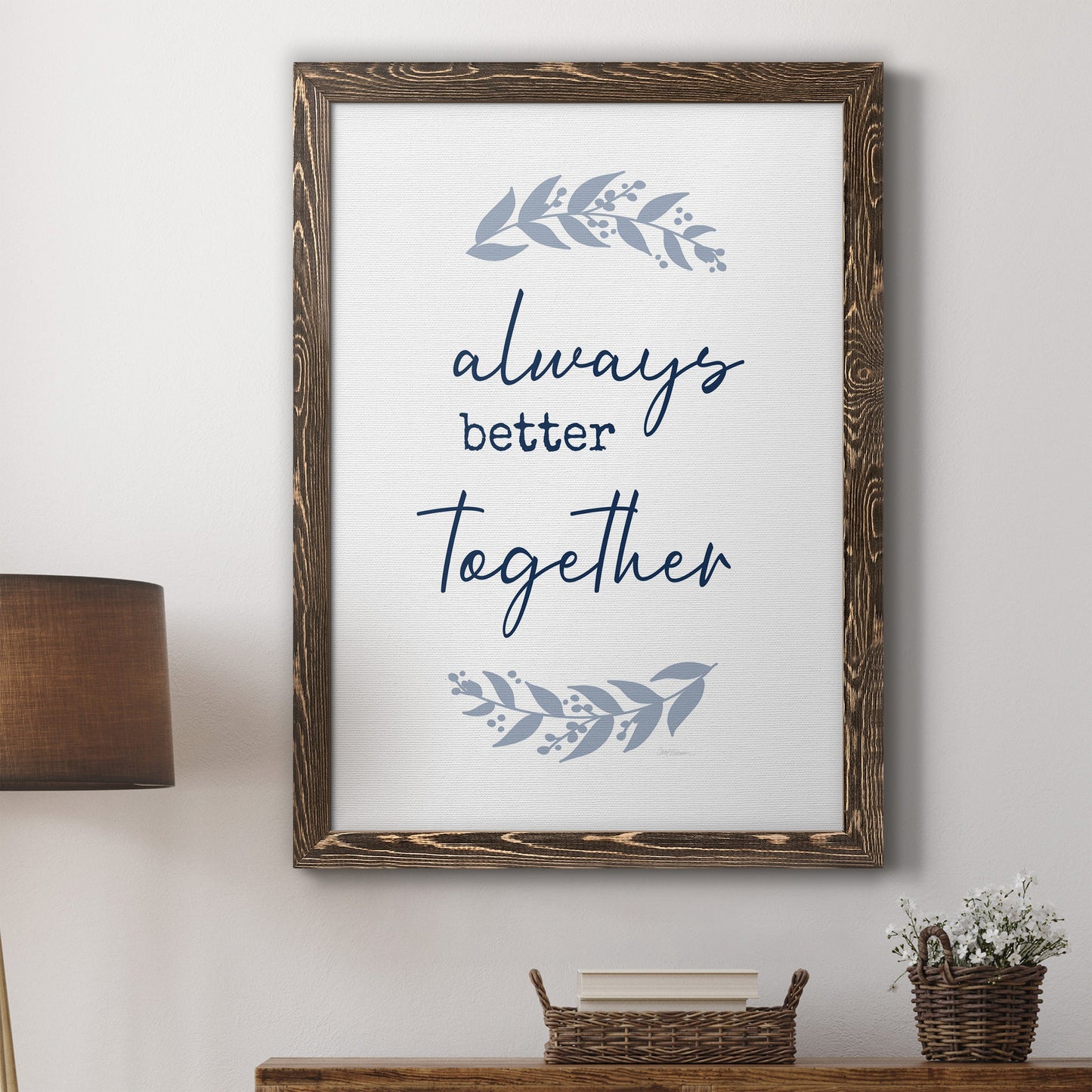 Always Together - Premium Canvas Framed in Barnwood - Ready to Hang