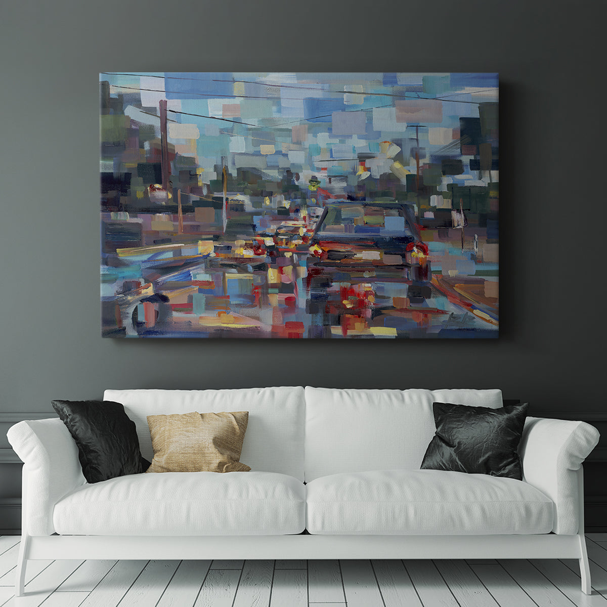 Red Traffic - Canvas Art Print