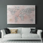 Pink Cheetah Map - Canvas Art Print