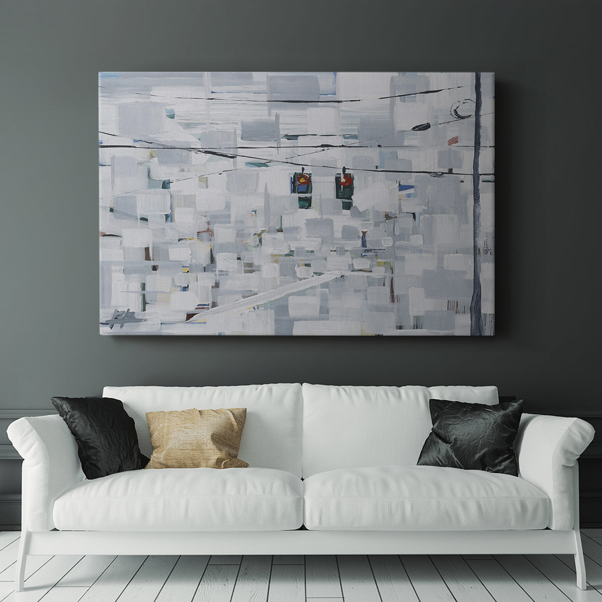 Stop on White - Canvas Art Print