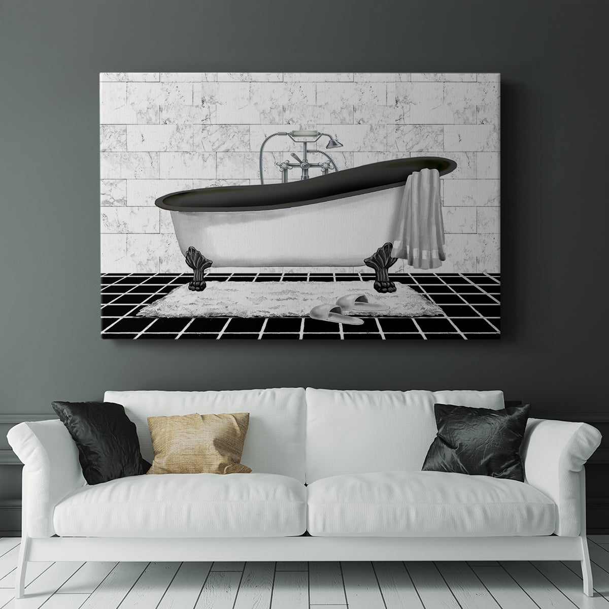 Modern Bath II - Canvas Art Print