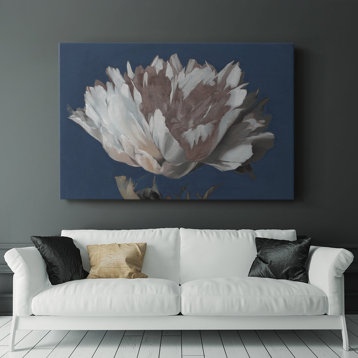 White Peony - Canvas Art Print