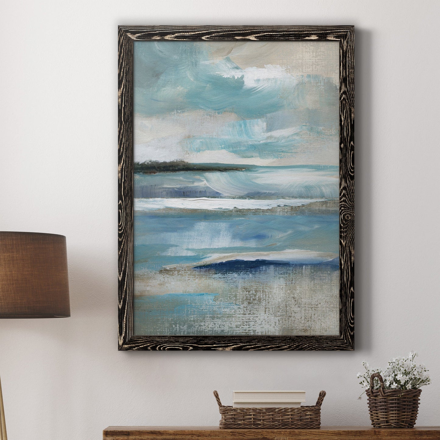 Distant Drama I - Premium Canvas Framed in Barnwood - Ready to Hang