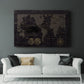 Black Gold Map - Canvas Art Print