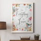 Spring Bird Love - Premium Canvas Framed in Barnwood - Ready to Hang