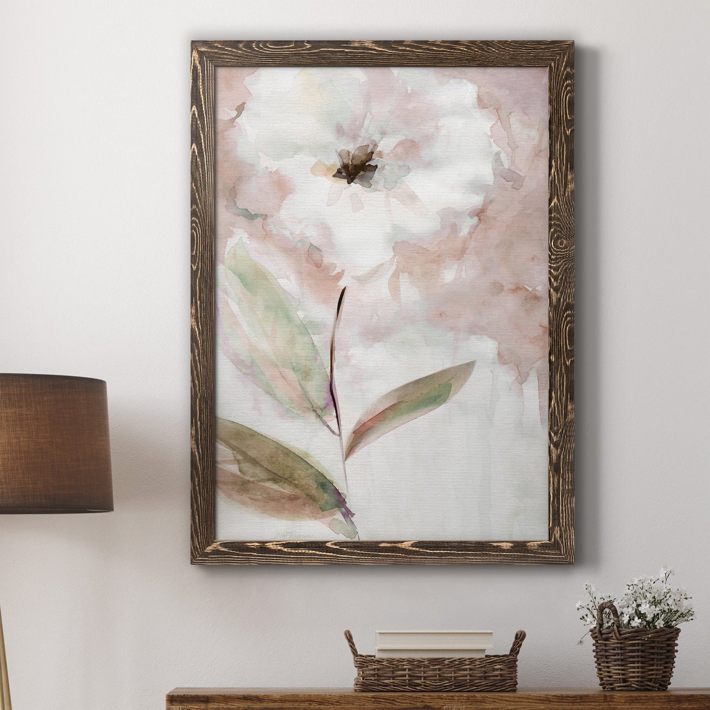 Summer Bloom I - Barnwood Framed Canvas Print