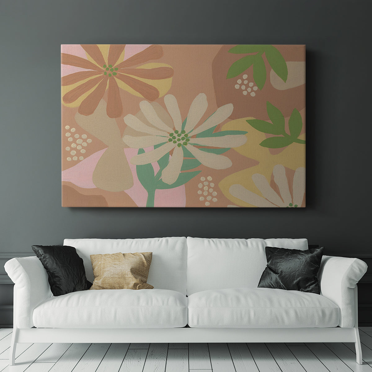 Neutral Blooms III - Canvas Art Print