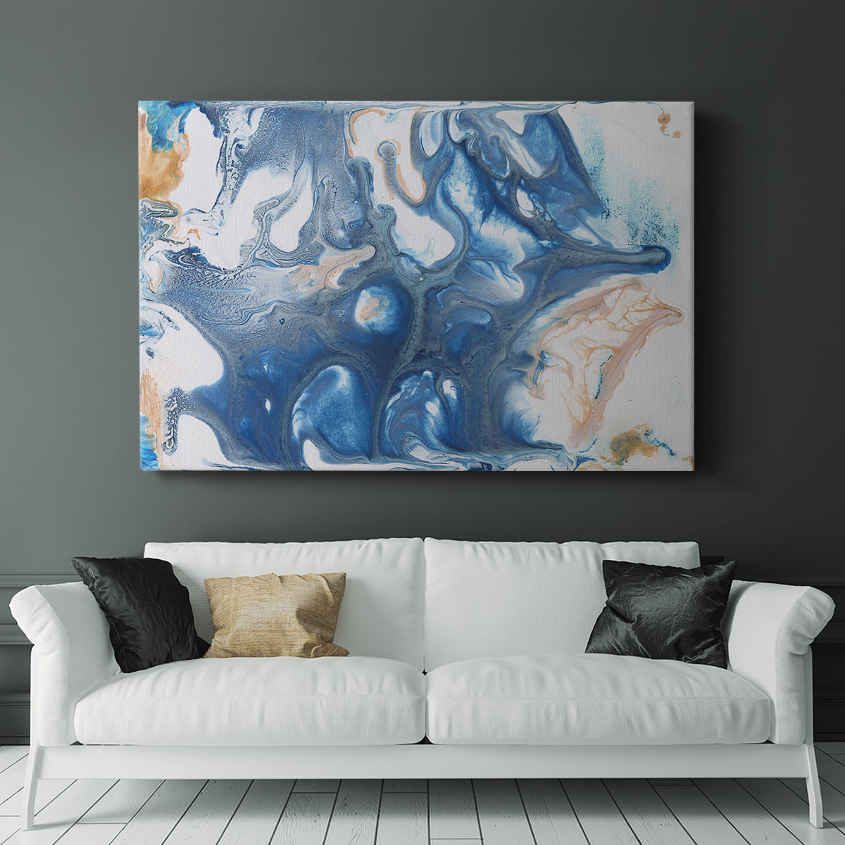 Dancing Blue II - Canvas Art Print