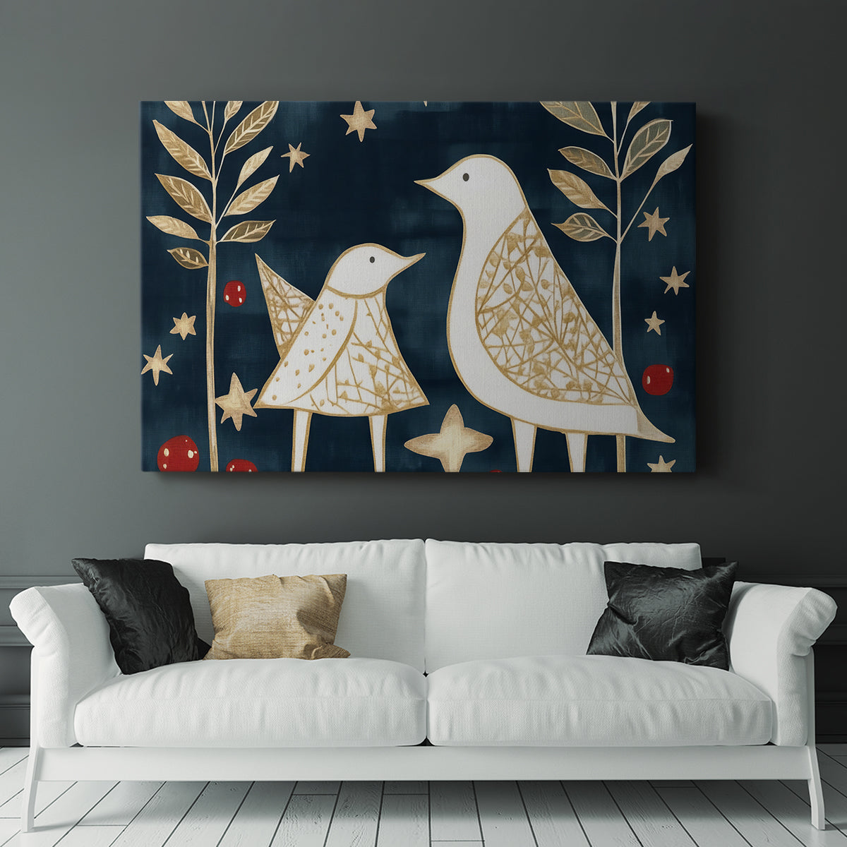 Christmas Birds LXXXIV - Canvas Art Print