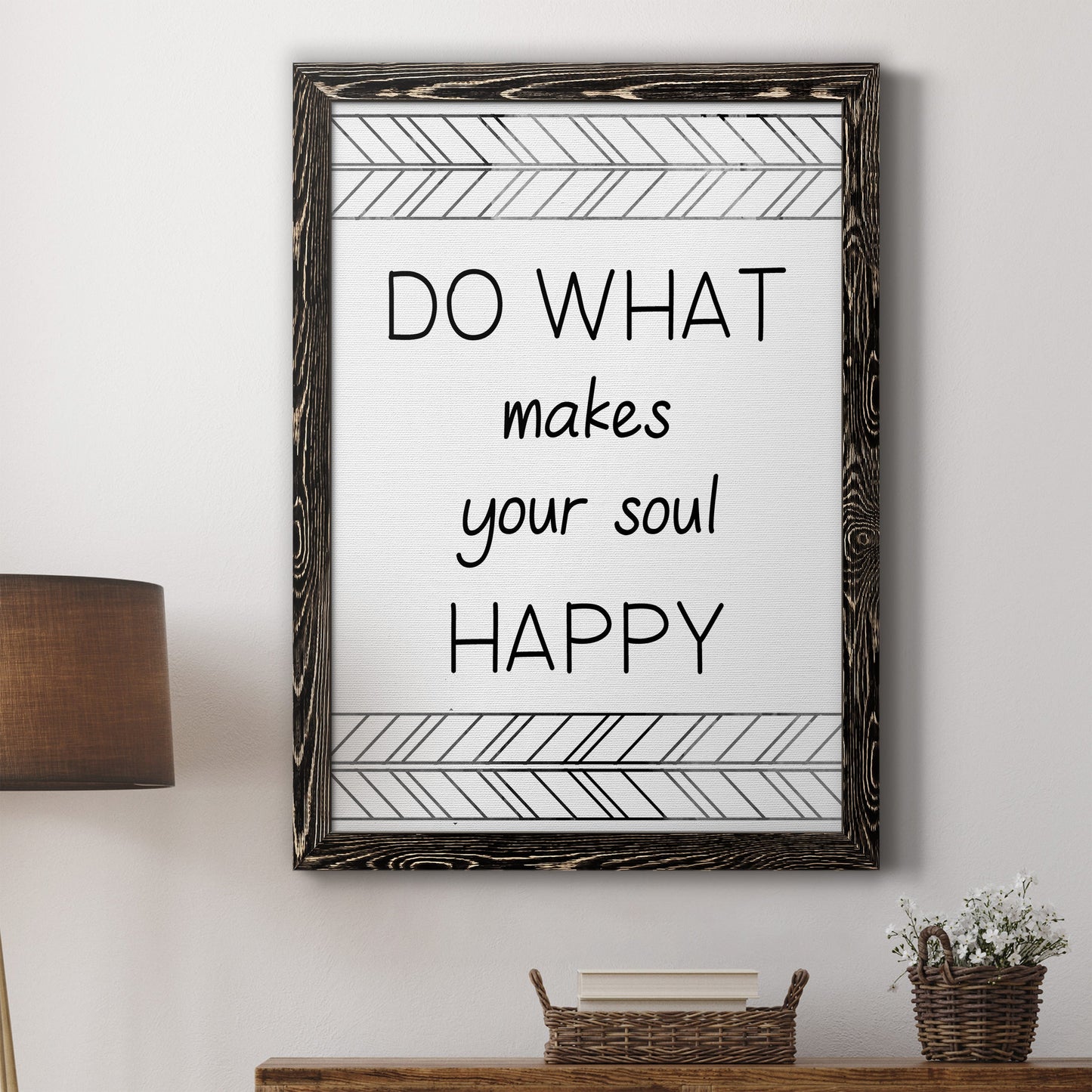 Your Soul Happy - Premium Canvas Framed in Barnwood - Ready to Hang