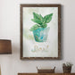 Potted Basil - Premium Canvas Framed in Barnwood - Ready to Hang