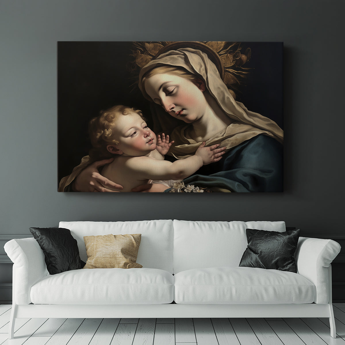 Madonna and Child LXXIII - Canvas Art Print