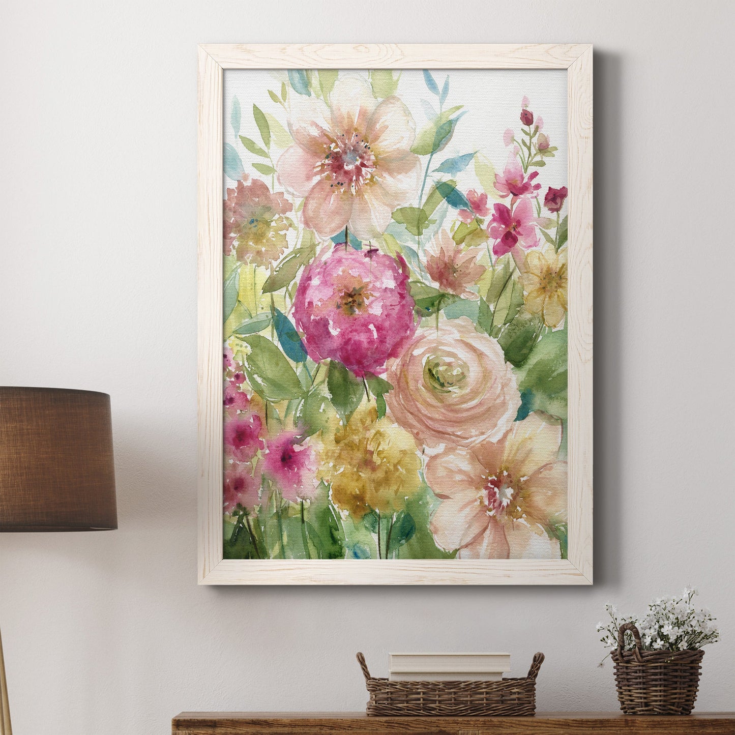 Jardin de Fleurs - Premium Canvas Framed in Barnwood - Ready to Hang