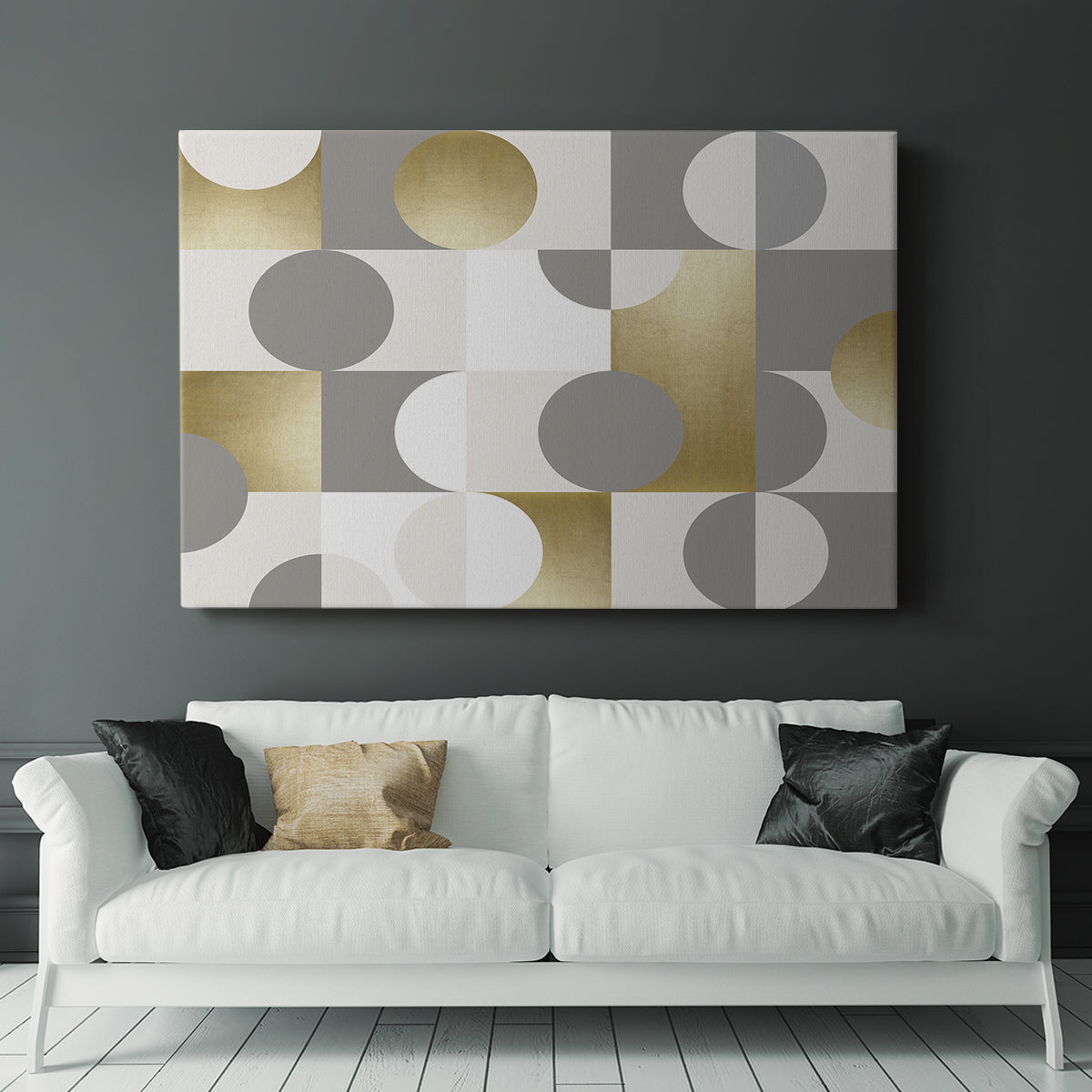 Modern Gold Reflections - Canvas Art Print