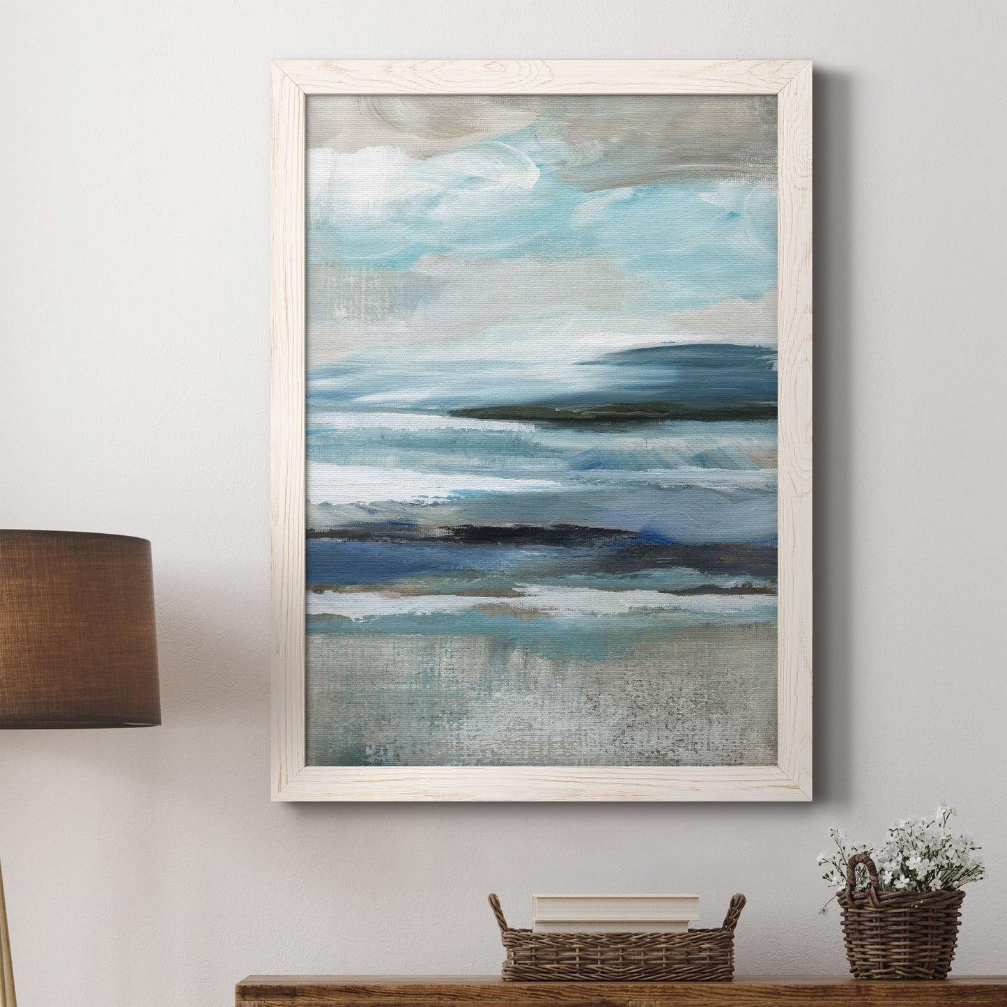 Distant Drama II - Barnwood Framed Canvas Print