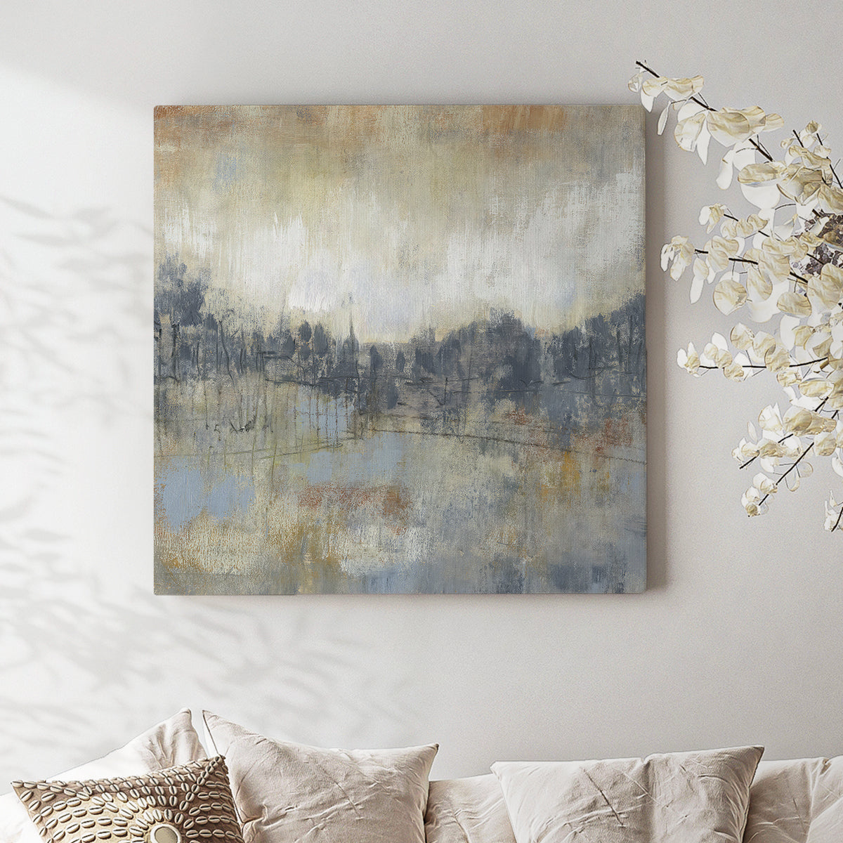 Cool Grey Horizon I - Canvas Art Print