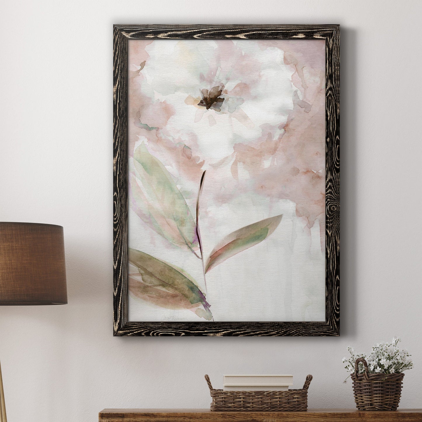Summer Bloom I - Barnwood Framed Canvas Print