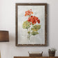 Linen Geranium - Premium Canvas Framed in Barnwood - Ready to Hang