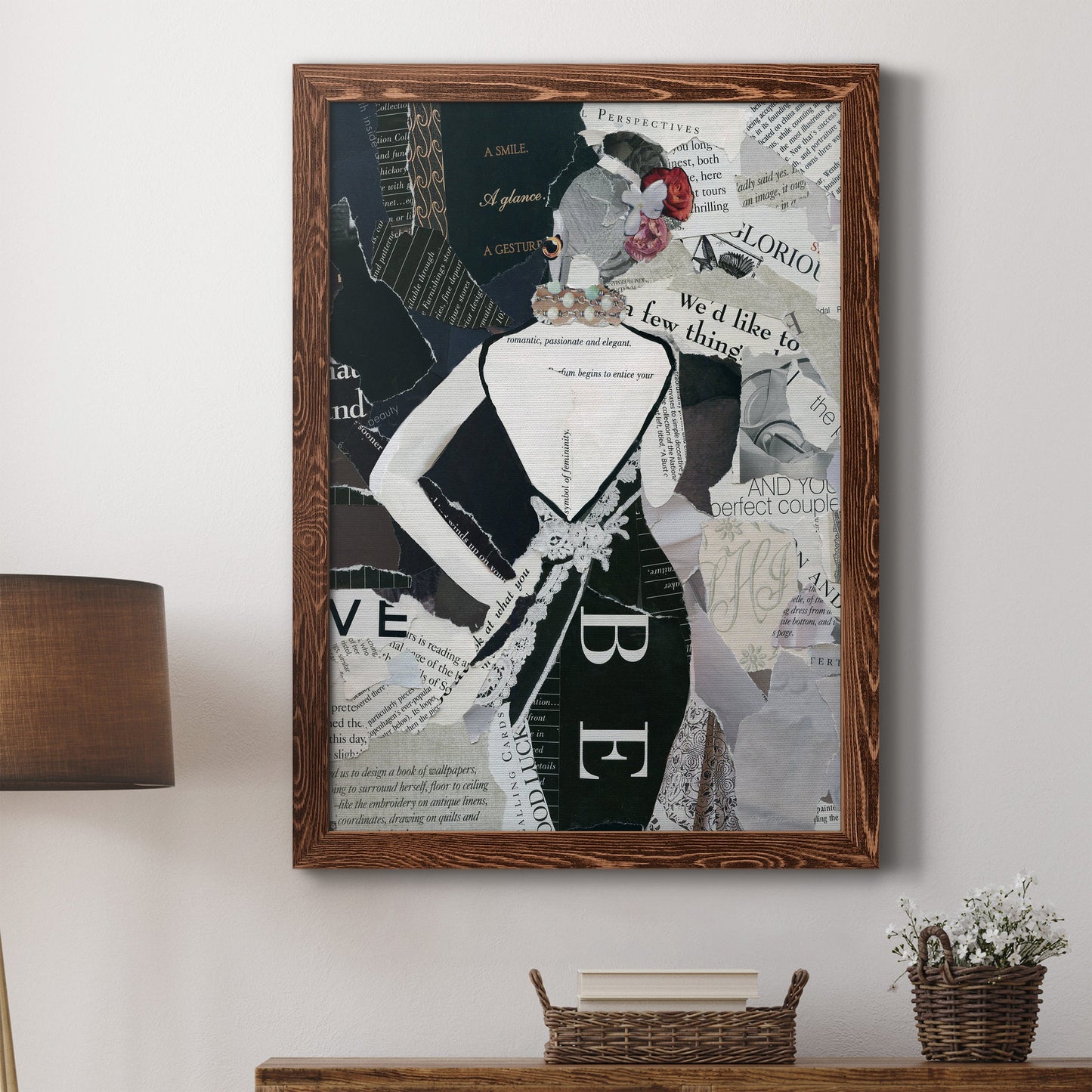Fashion Mosaic II - Barnwood Framed Canvas Print