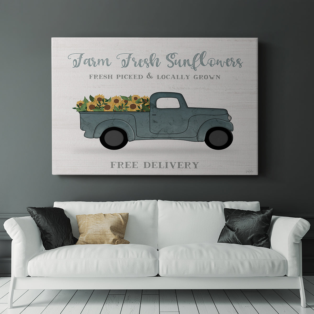 Farmers Market Truck - Canvas Art Print