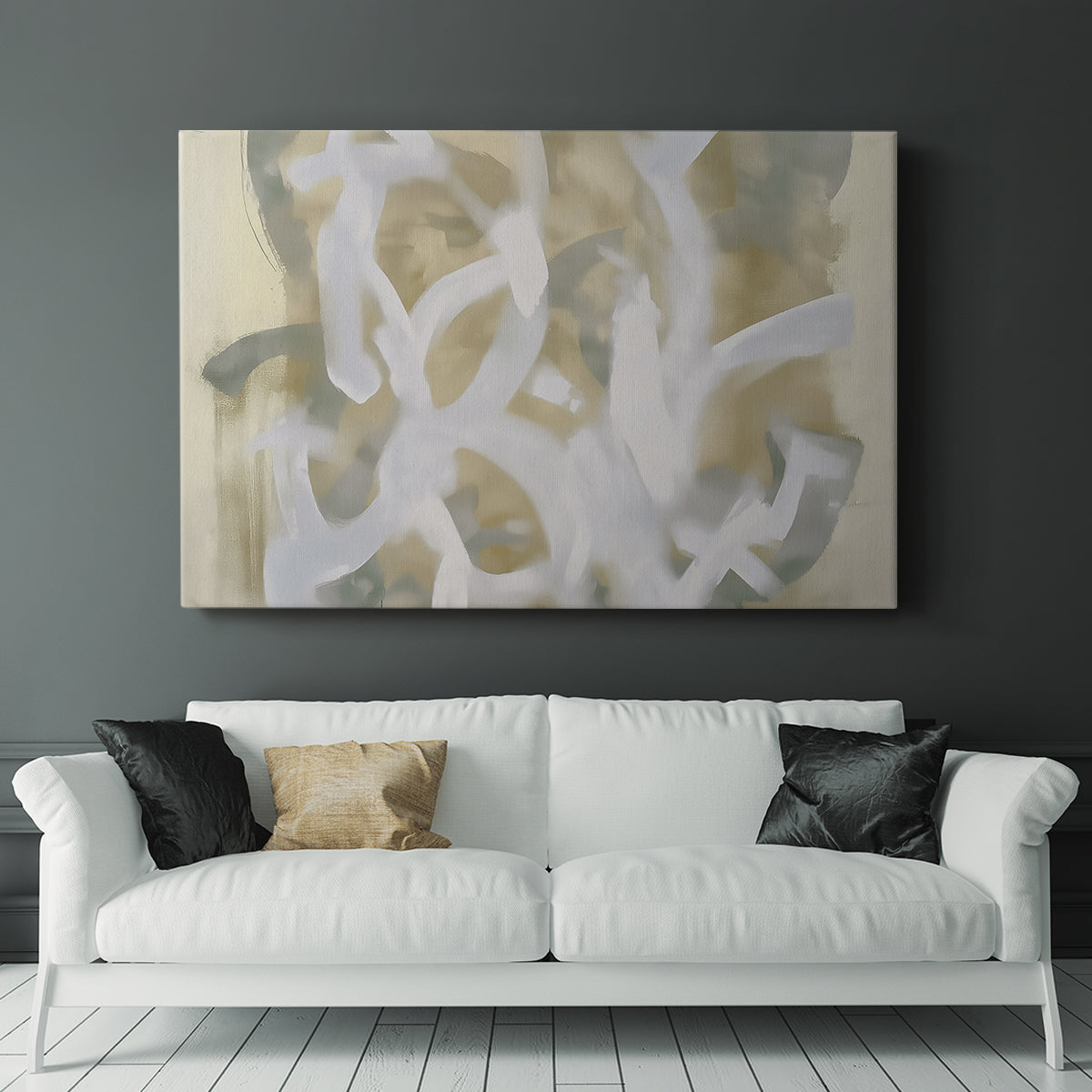 Grey and Gold Abstract CLXIII - Canvas Art Print