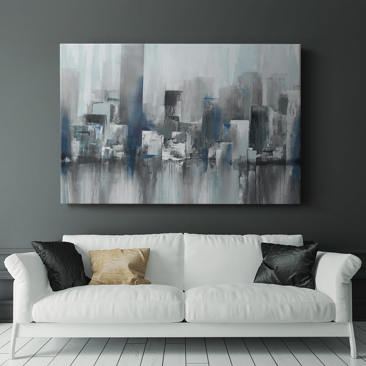 Cityscape in Blues - Canvas Art Print