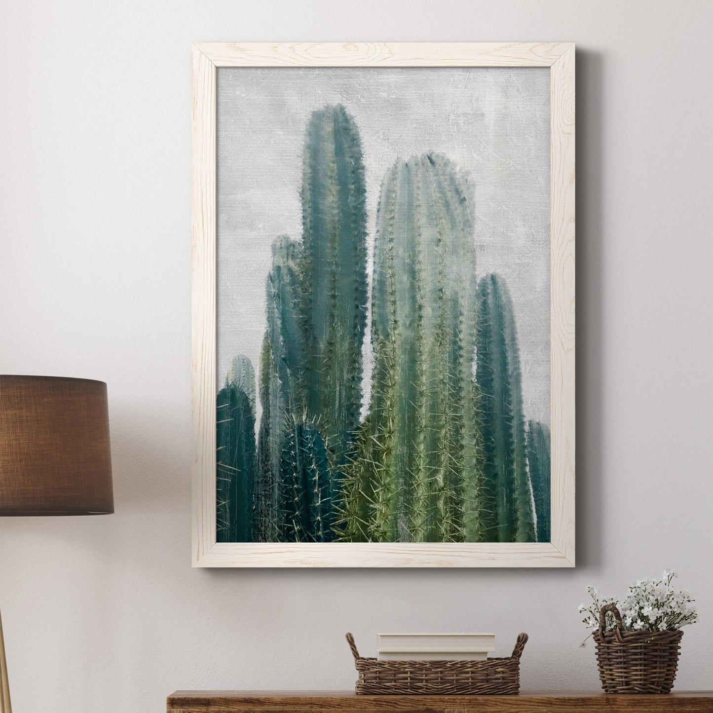 Aruba Cacti II - Barnwood Framed Canvas Print
