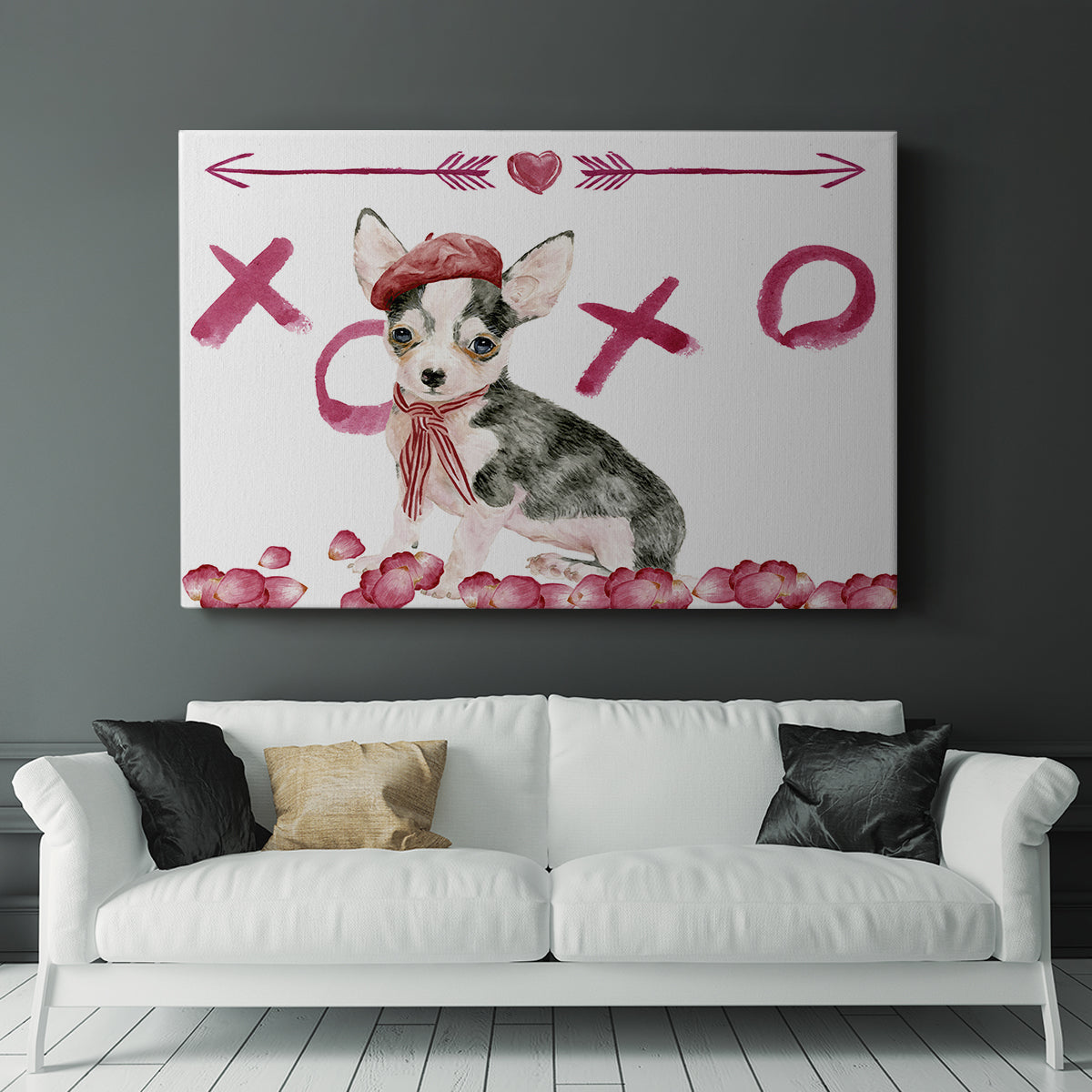 Puppy Valentine Collection A - Canvas Art Print