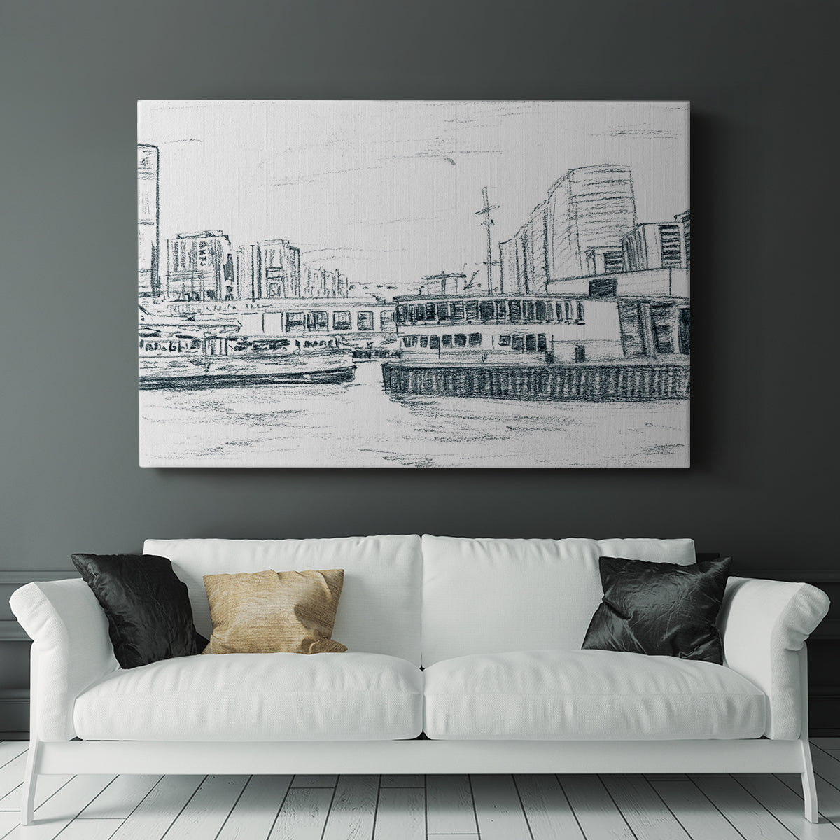 Ferryboats III - Canvas Art Print