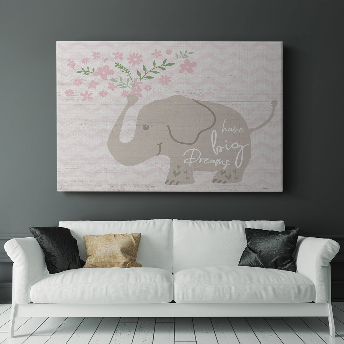Floral Elephant - Canvas Art Print