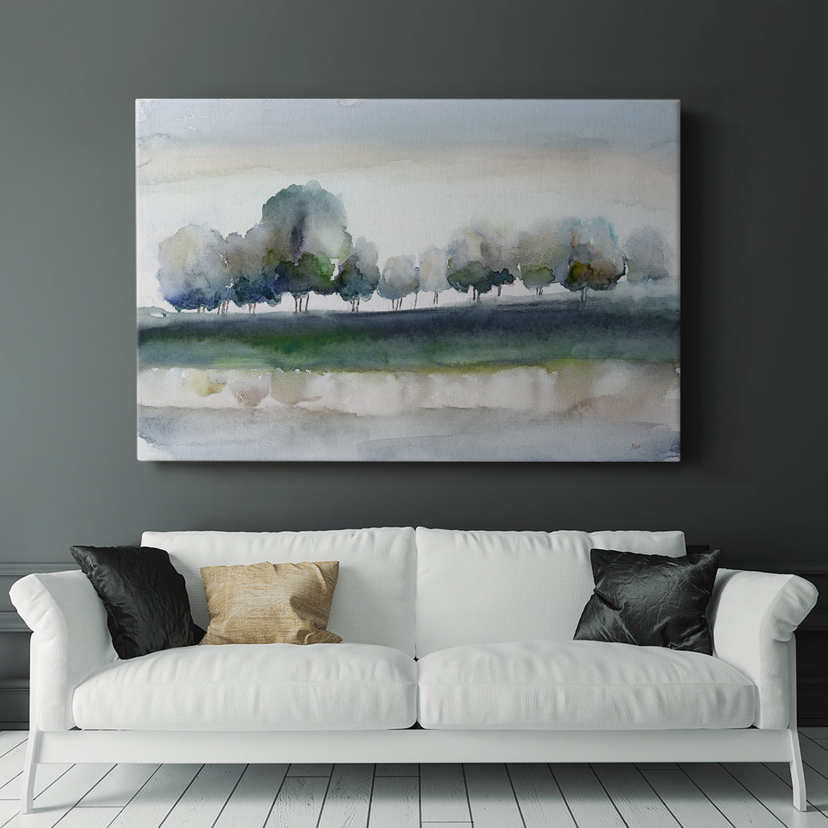 Warm Meadowline Indigo - Canvas Art Print