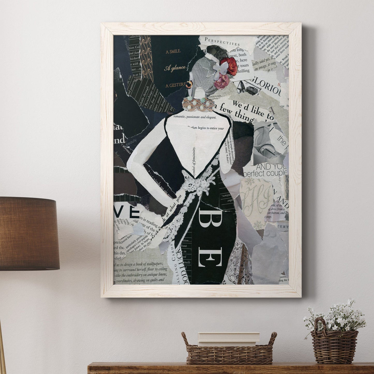 Fashion Mosaic II - Barnwood Framed Canvas Print