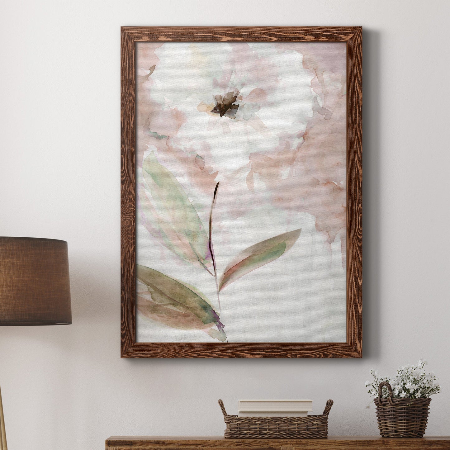 Summer Bloom I - Barnwood Framed Canvas Print