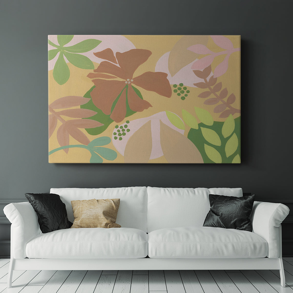 Neutral Blooms IV - Canvas Art Print