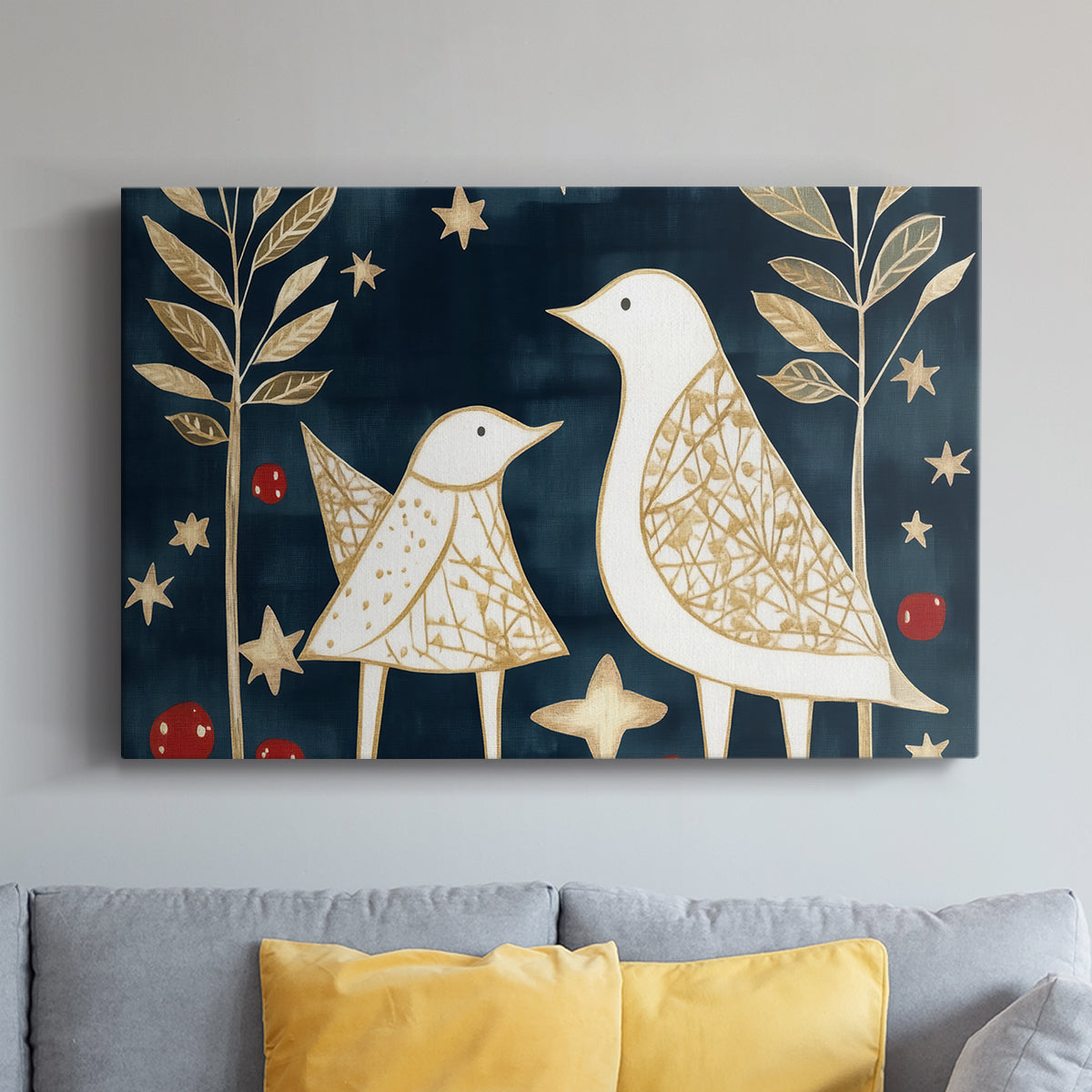 Christmas Birds LXXXIV - Canvas Art Print