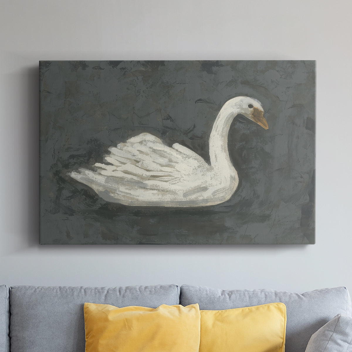 White Swan/Black Swan II - Canvas Art Print