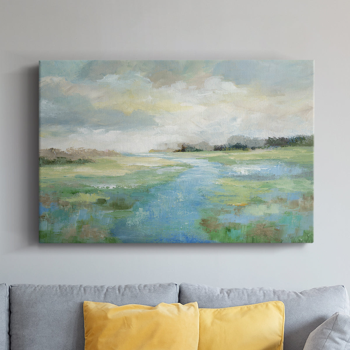 Winding Stream - Canvas Art Print