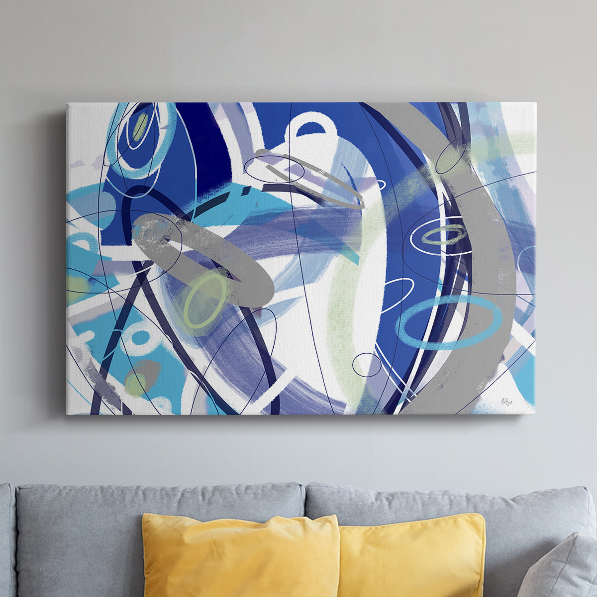 Blue Flow - Canvas Art Print