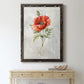 Linen Poppy - Premium Canvas Framed in Barnwood - Ready to Hang